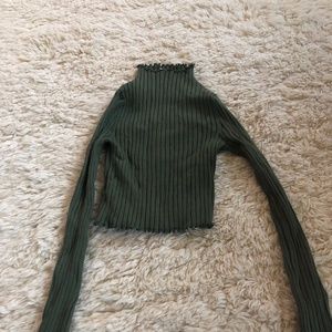 Green Mock neck